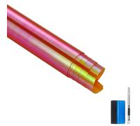 LZLRUN 12 by 48 inches Self Adhesive Auto Car Tint Chrome Chameleon Headlight Taillight Fog Light Vinyl Smoke Film Sheet Sticker Cover (Chameleon Orange)