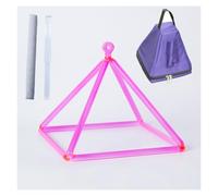 LZLYXZQ Chakra Optically Clear Quartz Crystal Singing Merkaba Pyramid with Singing Pyramid Carrying Case(Pink,8 inch)