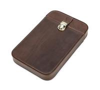 LZM-DIEWLEI Genuine Leather Pencil Case Portable Leather Pen Case Vintage Pen Storage Pouch For Travelling Student Office College Middle School