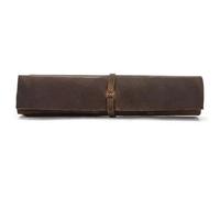 LZM-DIEWLEI Genuine Leather Pencil Case Portable Leather Pen Case Vintage Pen Storage Pouch For Travelling Student Office College Middle School