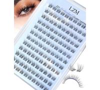 LZM Lash Clusters Individual Eyelashes - 120Pcs 8mm C Curl Natural Lashes Individual Cluster Thin Clear Band Comfortable And Lightweight Eyelashes For Daily Wear(KLS220 C Curl)