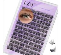 LZM Lash Clusters Individual Eyelashes - 144Pcs 12mm C Curl Cluster Lashes Natural Lashes Individual Cluster Thin Band Eyelash Clusters Wispy (GS49-C-MIX)