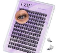 LZM Lash Clusters Individual Eyelashes - 168Pcs 10mm C Curl Cluster Lashes Natural Lashes Individual Cluster Thin Band Eyelash Clusters Wispy (SNR013-C-MIX)