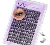 LZM Lash Clusters Individual Eyelashes - 168Pcs 12mm C Curl Cluster Lashes Natural Lashes Individual Cluster Thin Band Eyelash Clusters Wispy (SNR013-C-MIX)