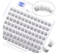 LZM Wispy Cluster Lashes -Lash Clusters 10-13mm Individual Eyelashes C Curl Cluster Lashes Natural Tatti Lashes Thin Band Individual Eyelash Clusters(V08-m)