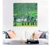 LZMASM Gustav Klimt Mountain Slope At Unterach 1916" Canvas Prints Painting Art Picture Wall Decor Home Interior Decoration(60x60cm/Frameless)