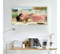 LZMASM John William Godward When The Heart Is Young (1902)" Famous Canvas Prints Painting Artwork Picture Home Decoration(60x120cm/ Frameless)