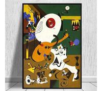 LZMASM Modern Joan Miro Surrealism Art Posters and Prints Canvas Painting Pictures on The Wall Abstract Decorative Home Decor(60x80cm/Frameless)