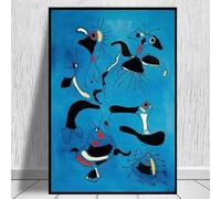 LZMASM Modern Joan Miro Surrealism Art Posters and Prints Canvas Painting Pictures on The Wall Abstract Decorative Home Decor(40x60cm/Frameless)