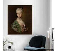 LZMASM Thomas Gainsborough《Elizabeth Wrottesley》Canvas Prints Painting Artwork Poster Picture Modern Wall decor Home Decoration(60x75cm/No Framed)