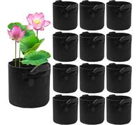 LZMDISU 12Pack Lily Plant Pots for Pond, Aquatic Pond Planter for Pond, Breathe Reusable Fabric Plant Pots for Aquatic Plants, Potato, Carrot, Onion, Flower