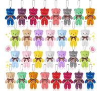 LZMDISU 30 Packs Mini Bears, 15 Colors Plush Stuffed Tiny Doll Bulk Soft Jointed Mini Stuffed Animal for Valentine's Day Gift