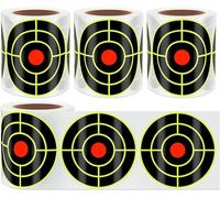 LZMDISU 4 Rolls Shooting Targets Stickers, 3 Inch Self Adhesive Splatter Targets, Fluorescent Yellow Impact Paper Target for Indoor or Outdoor Archery Practice Training