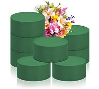 LZMDISU 8Pcs Round Oasis Floral Foam,Green Plant Foam Blocks