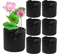 LZMDISU Lily Plant Pots for Pond, 5 Pack Aquatic Pond Planter for Pond, Breathe Reusable Fabric Plant Pots for Aquatic Plants, Potato, Carrot, Onion, Flower