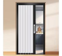 LZMZMQ 36"x90" 40"x90" 48"x90" 50"x90" 60"x90" Accordion Room Divider with Lock, Commercial Folding Retractable Doors, Temporary Doors for A Room Privacy(E,66in x 90in/167.6cm x 228.6cm)