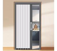 LZMZMQ 36"x90" 40"x90" 48"x90" 50"x90" 60"x90" Accordion Room Divider with Lock, Commercial Folding Retractable Doors, Temporary Doors for A Room Privacy(C,66in x 90in/167.6cm x 228.6cm)