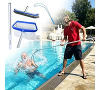 LZMZMQ Swimming Pools Rescue Hook Help Struggling/Drowning Swimmers, Pool Net and Brush with 3 9 15 18 22 25 28 ft Telescopic Poles, In Ground Pool Maintenance Kits(3.3ft/1m)