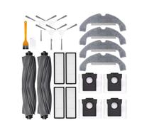 LZNABNZEF Replacement Kit, Compatible For Dreame C20/D10 Plus Gen2 | 2 Rubber Main Brushes, 4 Side Brushes, 4 Filter And 4 Dust Bags, 4 Mop Cloths Included