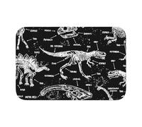 LZNJZ 60 x 40cm Soft Absorbent Bathroom Mat, Complex Cartoon Dinosaur Bath Mat