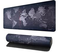 LznYi Extended Big Mouse Pad 600x300mm, Long Computer Keyboard Mouse Mat Mousepad with Non-Slip Base and Stitched Edge for Gaming Office Work (60x30 Map-UK)