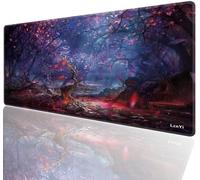 LznYi Extended Big Mouse Pad 600x300mm, Long Computer Keyboard Mouse Mat Mousepad with Non-Slip Base and Stitched Edge for Gaming Office Work (60x30 shinetree01)