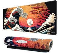 LznYi Gaming Mouse Pad, 31.5" x15.7" Large Desk Mat with Superior Micro-Weave Cloth, Water Resist Keyboard Mousepad with Non-Slip Base, Laptop Desk Pad for Office Home Gaming, 80x30 ShuiLangEU