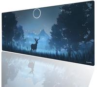 LznYi Gaming Mouse Pad, 900 x 400mm Large Non-Slip Rubber Base Mousepad, Keyboard Mouse Mat, Desk Pad with Stitched Edges (90x40 Nightdeer08)