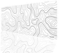 LznYi Topographic Map Mouse Pad 600x300mm, Long Computer Keyboard Mouse Mat Mousepad with Non-Slip Rubber Base and Stitched Edge for Gaming Office Work (60x30 Topo White03)