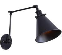 Lzoahi Industrial Vintage Mount Light Sconces Wall Lamp Black Angle Adjustable Up Down Swing Arm Retro Bronze Wall Sconces (Harwire 1 Pack)