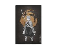 LZOSSDIFX Demon Slayer Heroes And The Pillars Character Agatsuma Zenitsu Poster Decorative Painting Canvas Wall Posters And Art Picture Print Modern Family Bedroom Decor Posters 12x18inch(30x45cm)