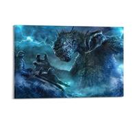 LZOSYFB Sea Monster Attack Poster Poster Decorative Painting Canvas Wall Posters And Art Picture Print Modern Family Bedroom Decor Posters 08x12inch(20x30cm)