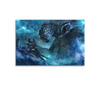 LZOSYFB Sea Monster Attack Poster Poster Decorative Painting Canvas Wall Posters And Art Picture Print Modern Family Bedroom Decor Posters 12x18inch(30x45cm)