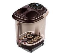 Lzour Heated Foot Spa Massager, Extra Deep, Remote Control, Automatic Bubbles, Infrared Therapeutic, Electric Pedicure Foot Tub