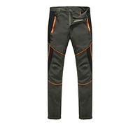 LZPCarra Men's Long Stretch Outdoor Trousers Waterproof Zip Trekking Trousers Waterproof Breathable Rain Trousers Hiking Lightweight Slim Fit Casual Trousers Long Dry Trousers Thin Cycling Trousers,