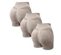 LZPCarra Sports Shorts Women's Short Tight, 3 Piece Shorts Women's Sports Set Hot Pants Sexy Running Shorts High Waist Sweat Shorts Gym Shorts Breathable Sports Trousers Leisure Shorts Elegant