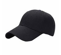 LZPCarra Unisex Baseball Cap Suede Leather Adjustable Simple Hat Baseball Cap Men Women Cap Adjustable Cotton Outdoor Running Leisure Baseball Cap, black, One Size Fits All