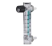 LZQ5 Flowmeter 2.525LPM Flow Meter with Control Valve for Oxygen Air Gas Acrylic Transparent 8mm Hose Barb Industrial Use