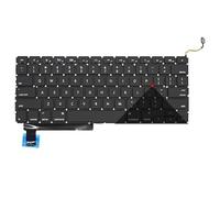 LZQOZPD A1286 For Macbook for Pro 15" Keyboard US UK Russian French Spain Arabic Version 2009 2010 2011 2012 Year Replacement parts(US)