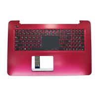 LZQOZPD Laptop Palmrest US Spanish Keyboard For ASUS X756 A756 X756U X756UX X756UJ X756UQ X756UV English Spain Fit Latin Top Case Cover Replacement parts(US RED)