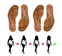 LZQpearl Magnetic Massage Insoles, Acupressure Magnetic Massage Foot Therapy Reflexology Pain Relief Shoe Insoles, Suitable for Everyday Use Shoe (L,2 Pair)