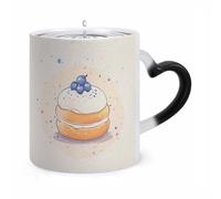LZQPOEAS 11 Oz Color Changing Mug - Heat Sensitive Ceramic Cup with Heart Handle, White Bread Art Coffee Mug Reveals Hidden Design Tea Cup Magic Mugs Funny Gifts for Christmas, Birthday