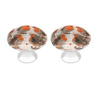 LZQPOEAS 2 Pack A Flock of Cheerful Birds Drawer Knobs - 1.1 Inch Stainless Steel Cabinet Hardware Round Kitchen Cabinet Handles Elegant Dresser Pulls for Kitchen, Cupboard, Closet, Furniture