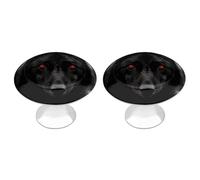 LZQPOEAS 2 Pack Black Red Eyed Wolf Drawer Knobs - 1.1 Inch Stainless Steel Cabinet Hardware Round Kitchen Cabinet Handles Elegant Dresser Pulls for Kitchen, Cupboard, Closet, Furniture