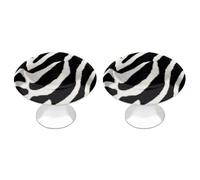 LZQPOEAS 2 Pack Zebra Animal Drawer Knobs - 1.1 Inch Stainless Steel Cabinet Hardware Round Kitchen Cabinet Handles Elegant Dresser Pulls for Kitchen, Cupboard, Closet, Furniture