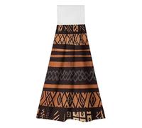 LZQPOEAS 2PCS Hanging Kitchen Towels - African Mud Cloth Tribal Hand Towels with Hanging Loop Highly Absorbent Dish Cloth Fast Drying Bath Towel Kitchen Tie Towel for Bathroom, Cooking