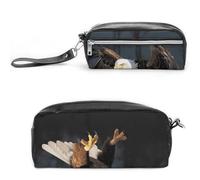 LZQPOEAS 3D Bald Eagle Slim Single Piece Design Makeup Bag Multi-purpose Single Piece Cosmetic Pouch Small Cosmetic Pouch Lightweight Travel Small Cosmetic Bag