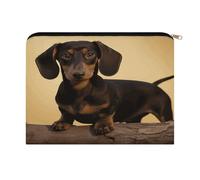 LZQPOEAS A Cute Dachshund Makeup Bag Large Capacity Cosmetic Bag for Women Multi-Function Small Zipper Pouch Portable Travel Toiletry Bags Personalized Makeup Bags for Purse