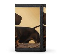 LZQPOEAS A Cute Dachshund Wallet Ultra Slim Minimalist Trifold Wallet Men Wallets Credit Card Holder Sl illfold