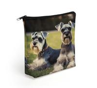 LZQPOEAS Adult Schnauzer Dogs Makeup Bag Cute Zippered Cosmetic Pouch Travel Toiletry Organizer Waterproof Cosmetic Pouch Portable Toiletry Pouch Gift for Mom Teacher Friends